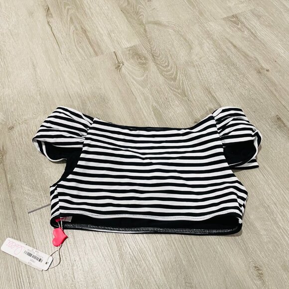Mixed Brand Women's Black and White Strip Bikini Set BNWT - Picture 5 of 9